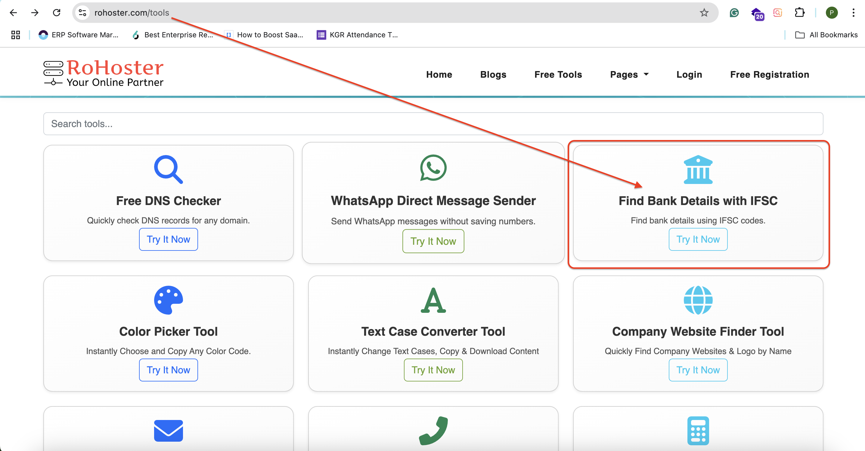 How to Use the “Find Bank Details with IFSC” Tool by RoHoster