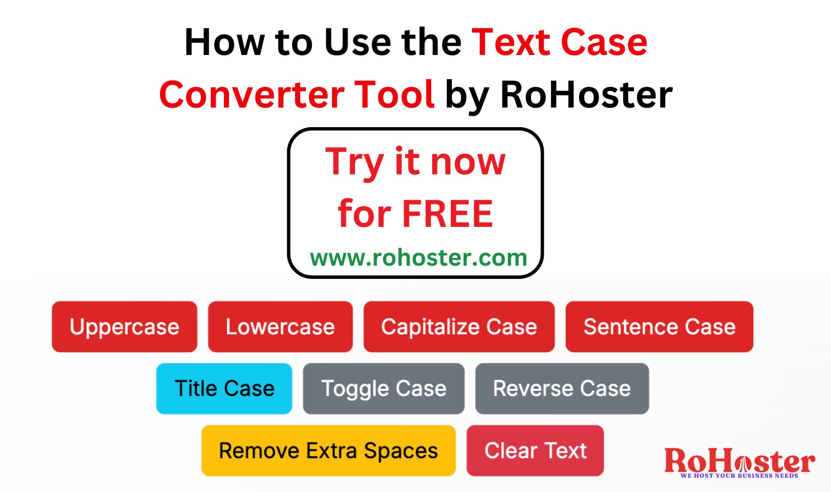 How to Use the Text Case Converter Tool by RoHoster